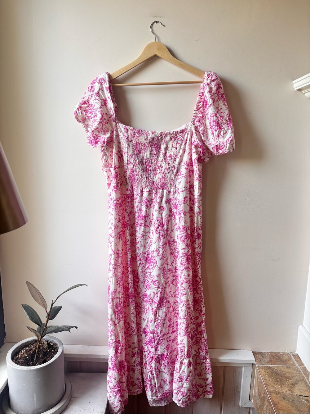 LONDON TIMES | floral puff sleeve dress | size 16 - Picture 6 of 8